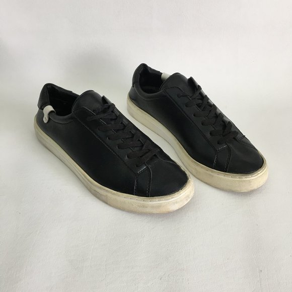 House of Future Other - HOUSE OF FUTURE Black Leather Low Top Sneaker 8